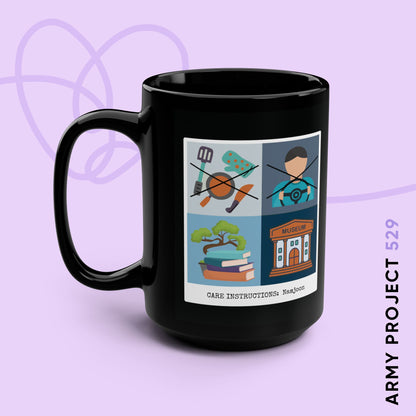 Namjoon Coffee Mug - Funny Fanmade BTS Merch - Care Instructions - 15 oz Ceramic