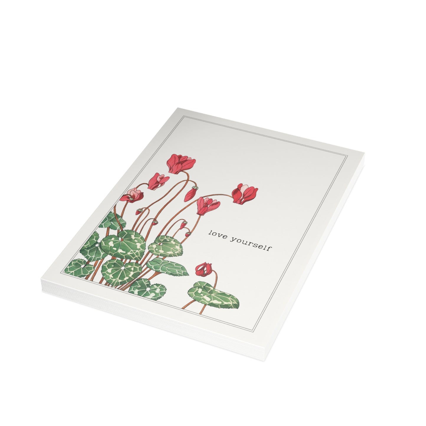 Fanmade BTS Greeting Card - "Love Yourself" Encouragement Card - Vintage Floral Artwork