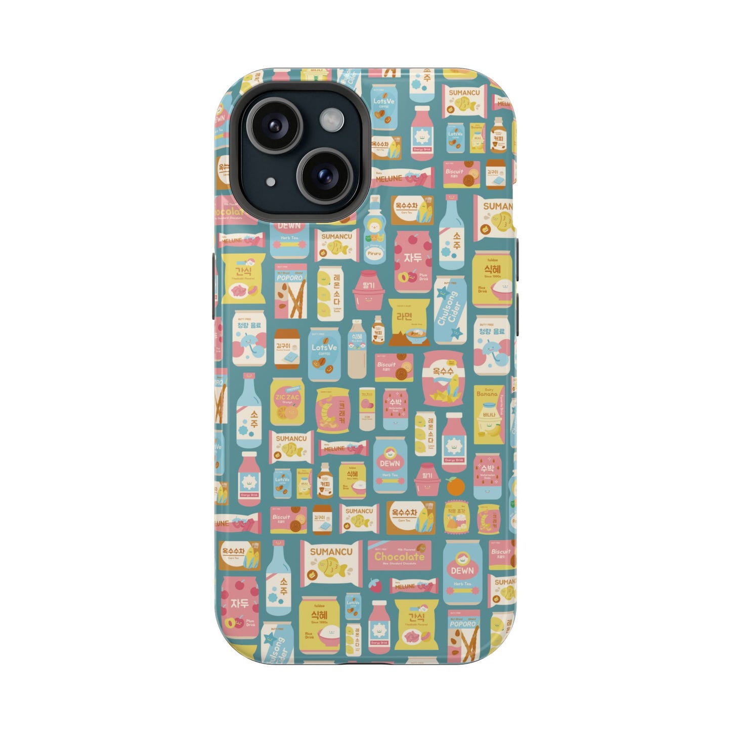 Sweet Pastel Korean Snacks Magnetic Tough Phone Case - Cute K-Pop Merch - iPhone, Galaxy, Pixel Cover
