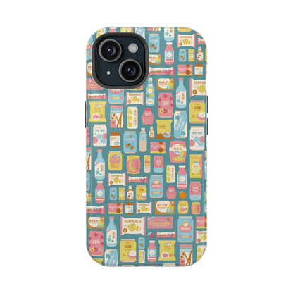 Sweet Pastel Korean Snacks Magnetic Tough Phone Case - Cute K-Pop Merch - iPhone, Galaxy, Pixel Cover