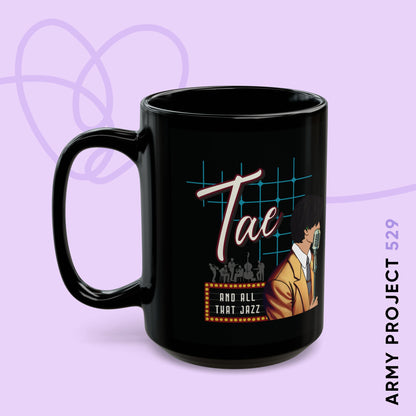 Taehyung 1950s Retro Series 15 oz Black Coffee Mug