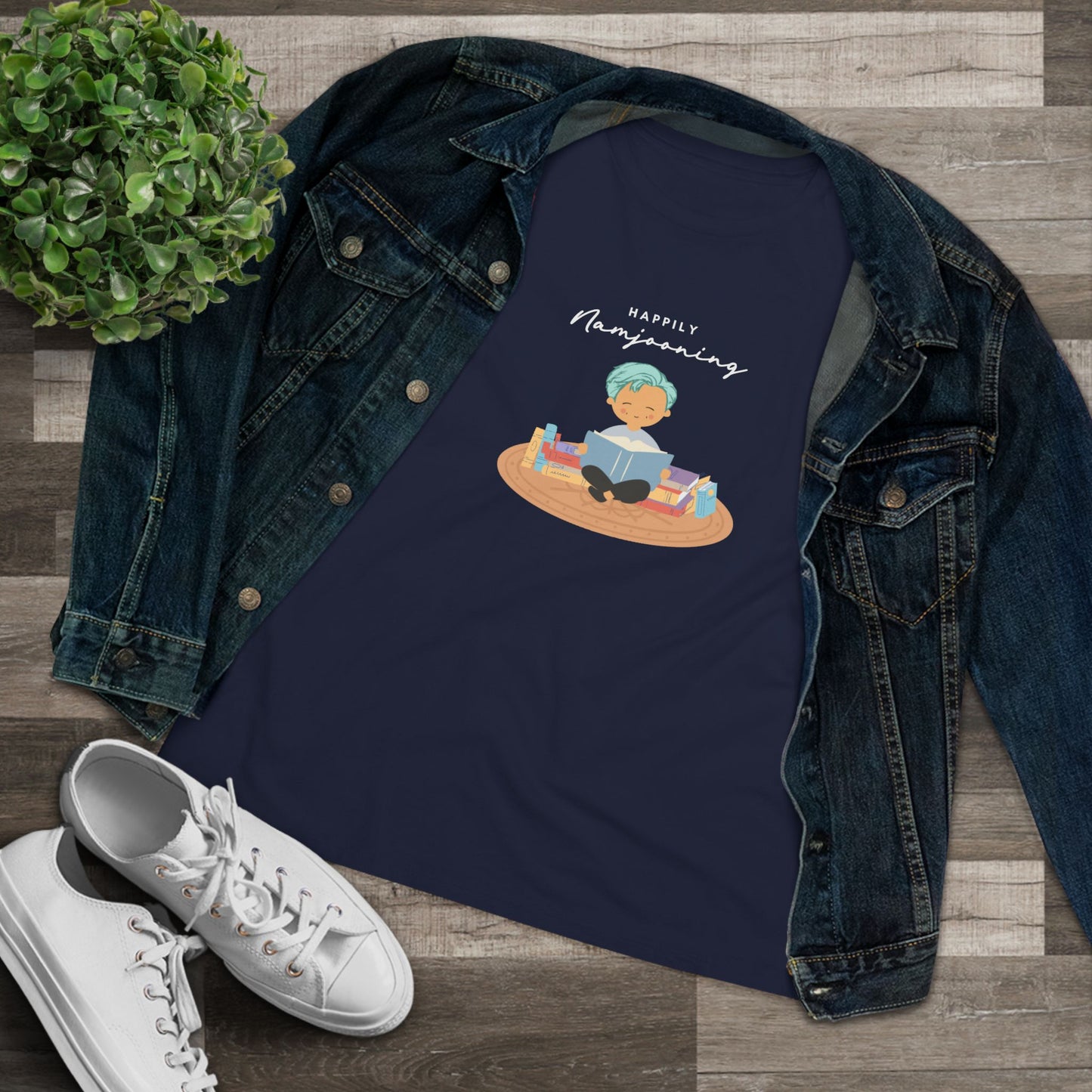 Namjoon Women's Tee - Happily Namjooning - Fanmade BTS Merch - Soft Jersey T-Shirt