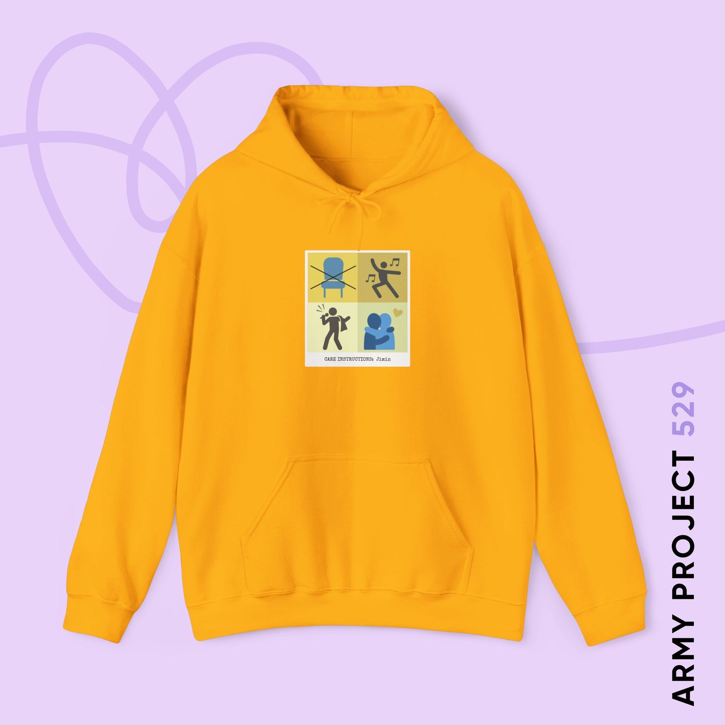 Jimin Hoodie - Funny Fanmade BTS Merch - Care Instructions - Cozy Unisex Sweatshirt