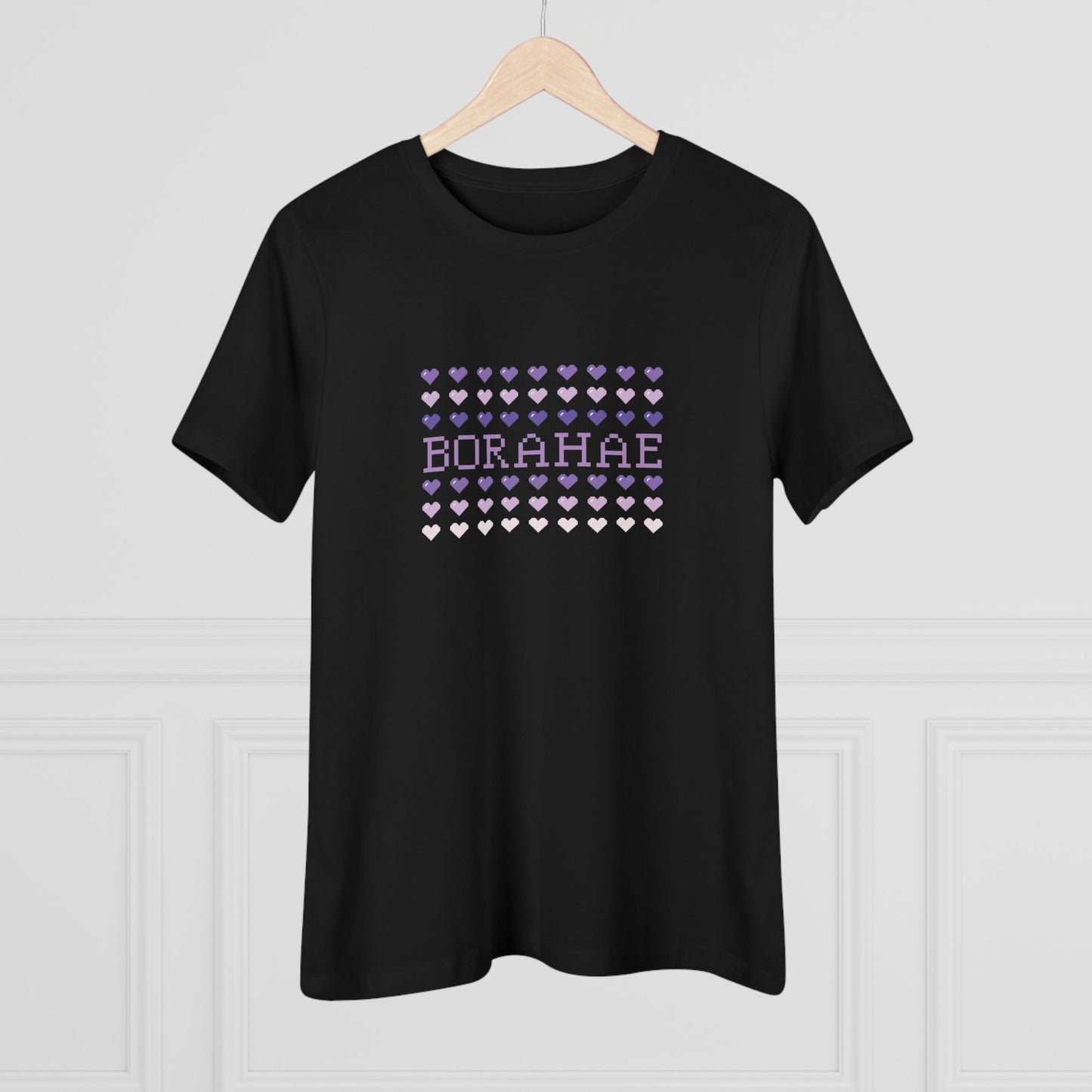 OT7 Women's Tee - 8-Bit Borahae - Retro Fanmade BTS Merch - Soft Jersey T-Shirt