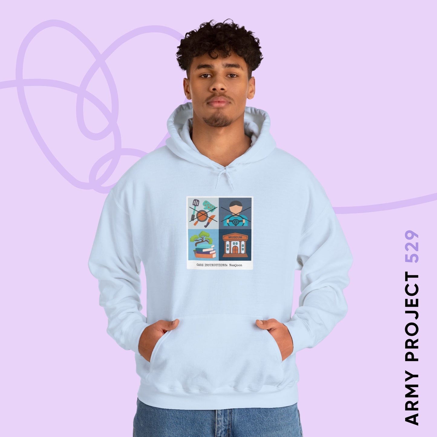 Namjoon Hoodie - Funny Fanmade BTS Merch - Care Instructions - Cozy Unisex Sweatshirt