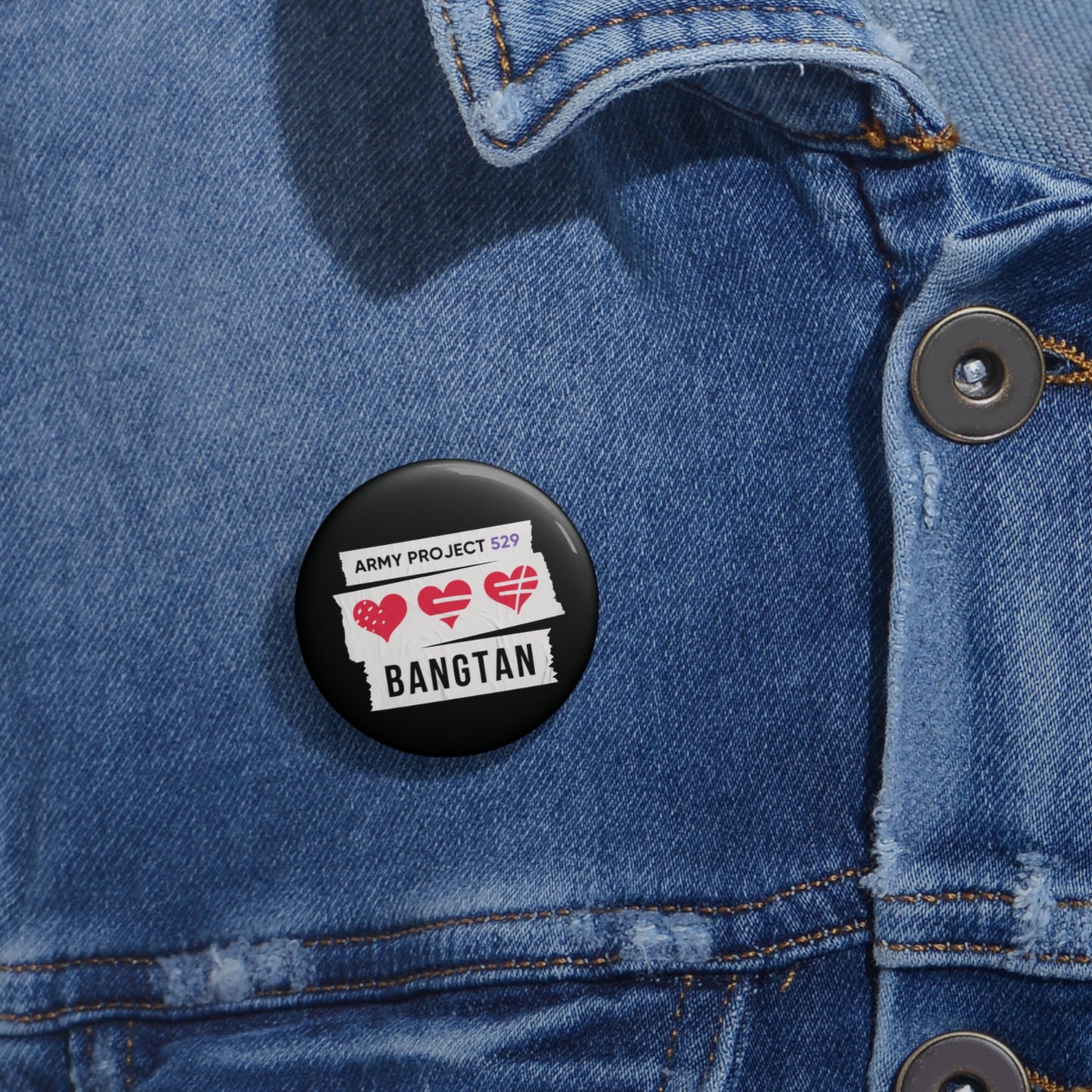 AP529 <3 Bangtan Button Pin - ARMY Concert Merch