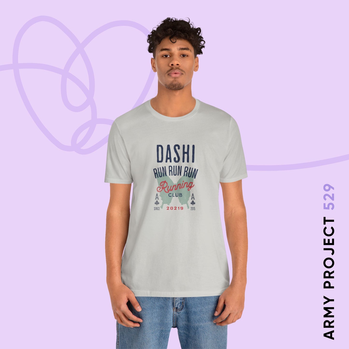 OT7 Short Sleeve Shirt - Dashi Running Club - Fanmade BTS Merch - Unisex Jersey T-Shirt