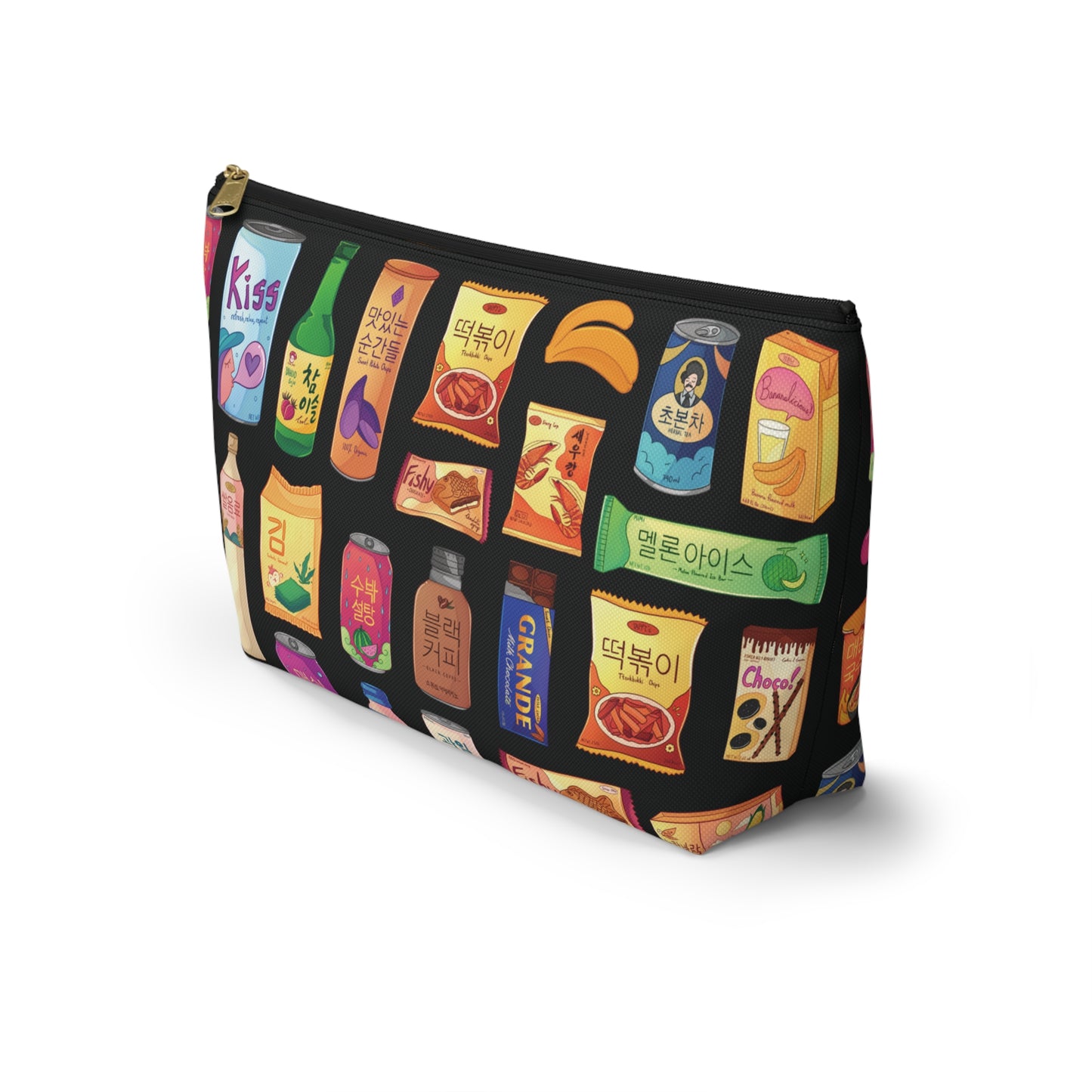Bright & Bold Korean Snacks Accessory Pouch w/ T-bottom