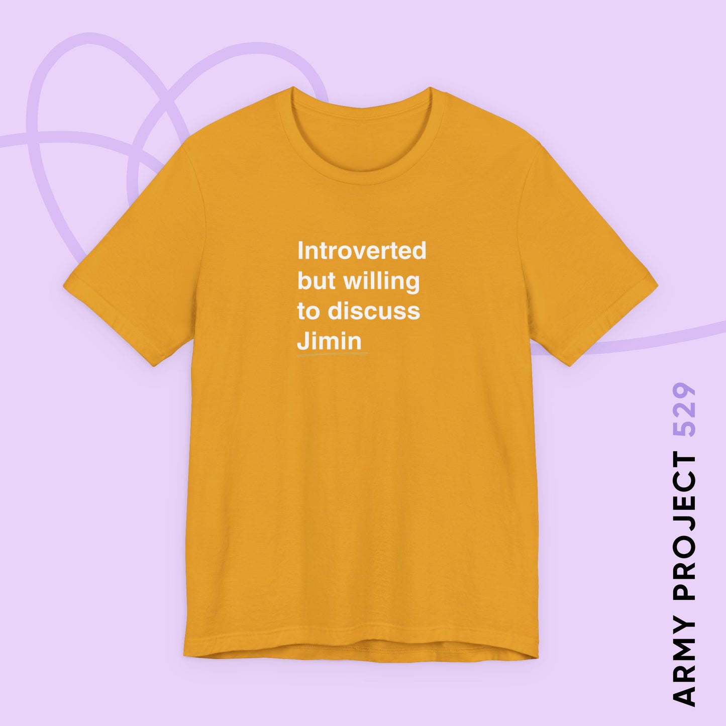 Jimin Bias Short Sleeve Shirt - Introverted But Willing to Discuss Jimin - Fanmade BTS Merch - Unisex Jersey T-Shirt