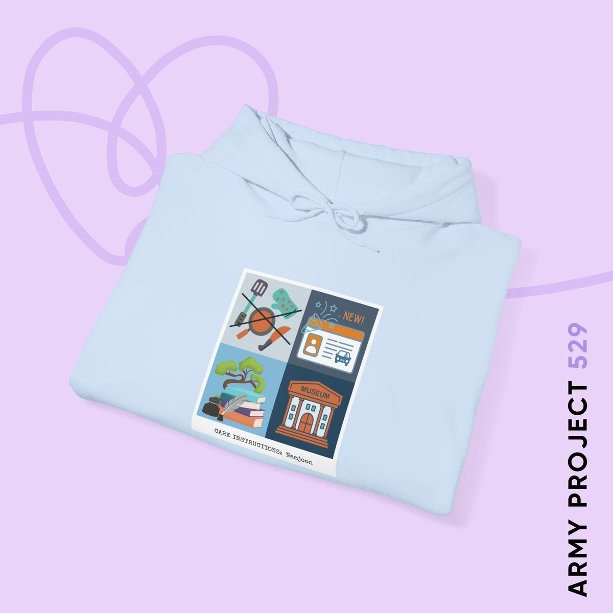 Namjoon Hoodie - Care Instructions - Cozy Unisex Sweatshirt