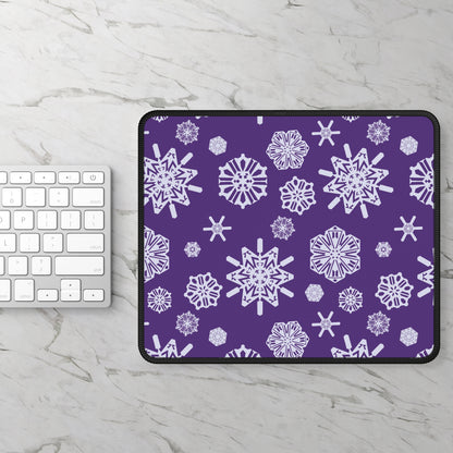 OT7 Mouse Pad - Secret Snowflakes (Purple) - Fanmade BTS Desk Accessories