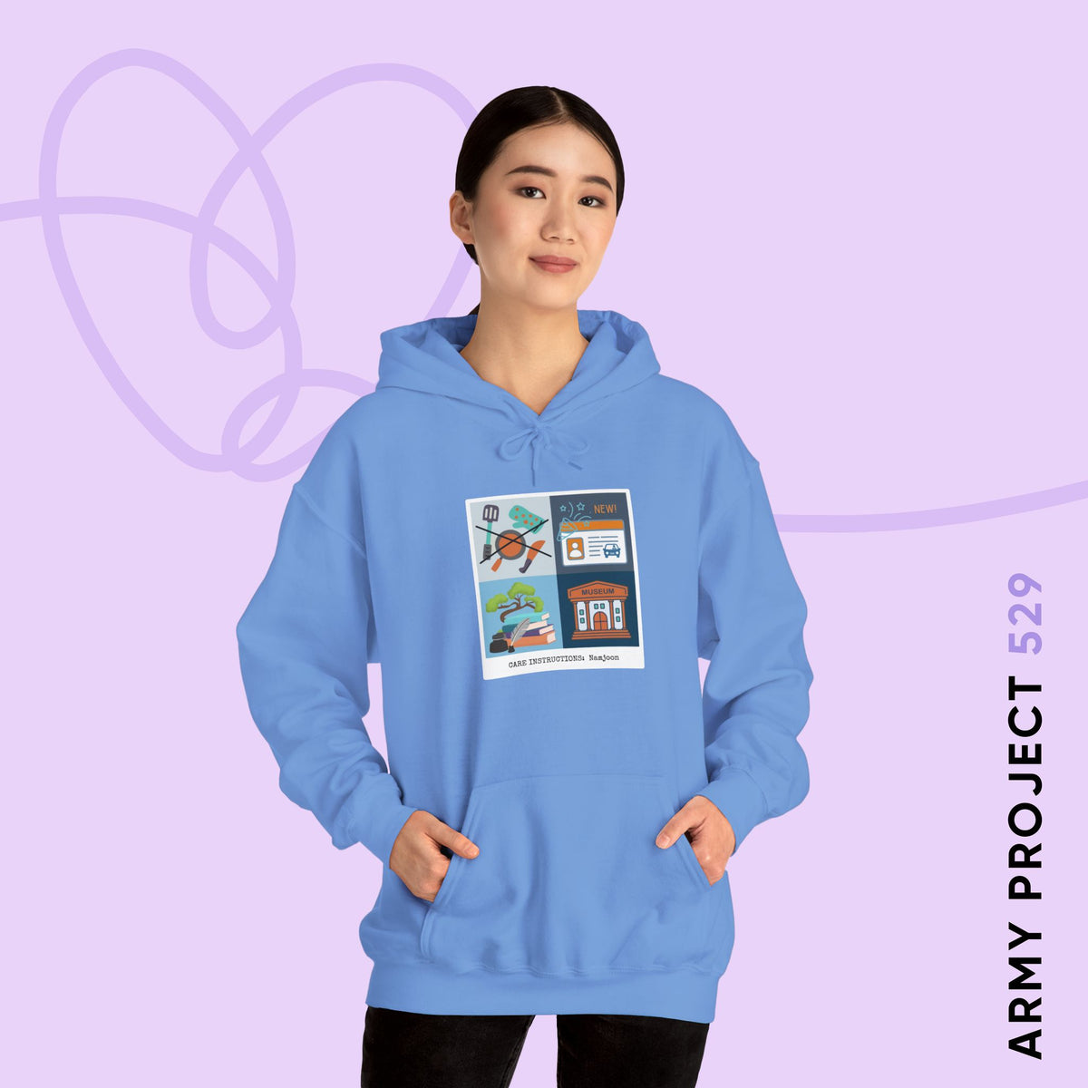 Namjoon Hoodie - Care Instructions - Cozy Unisex Sweatshirt