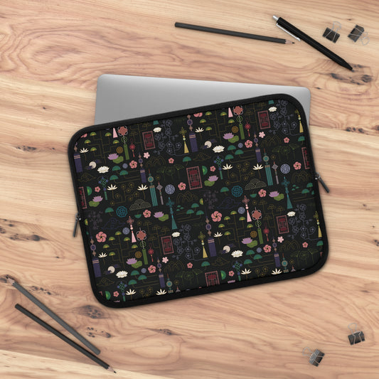 Norigae Night Garden Laptop Sleeve - Elegant K-Pop Tech Accessories