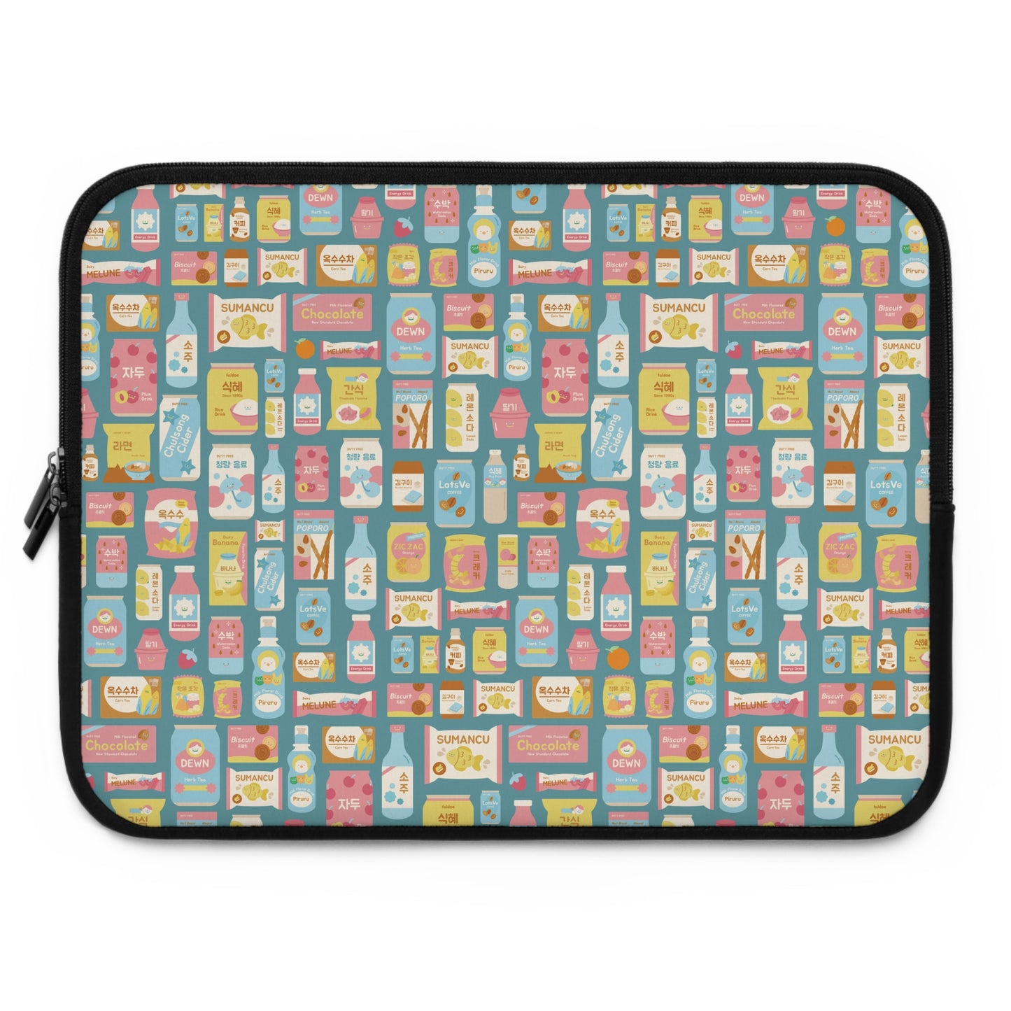 Sweet Pastel Korean Snacks Laptop Sleeve - Cute K-Pop Tech Accessories