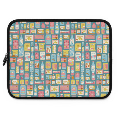 Sweet Pastel Korean Snacks Laptop Sleeve - Cute K-Pop Tech Accessories