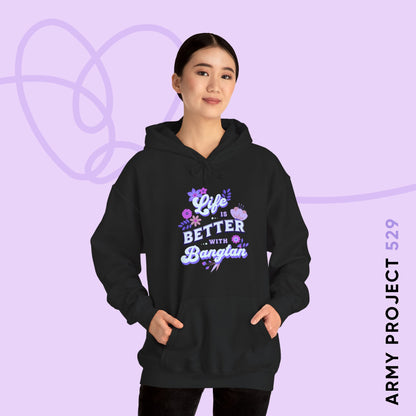 OT7 Hoodie - Life is Better with Bangtan - Fanmade BTS Merch - Cozy Unisex Sweatshirt
