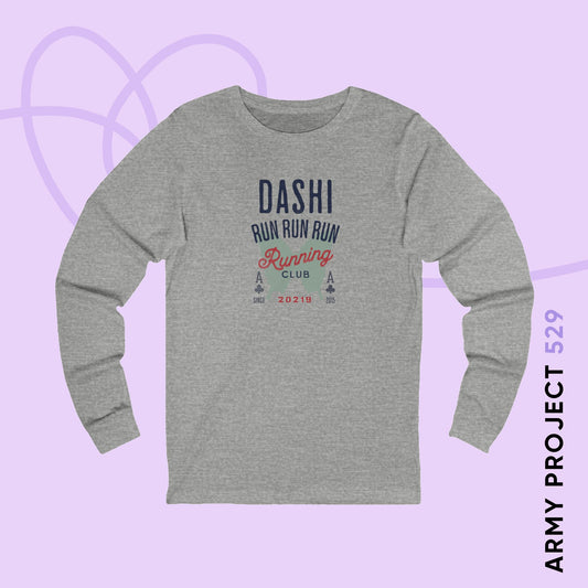 OT7 Long Sleeve Shirt - Dashi Running Club - Fanmade BTS Merch - Unisex Jersey T-Shirt