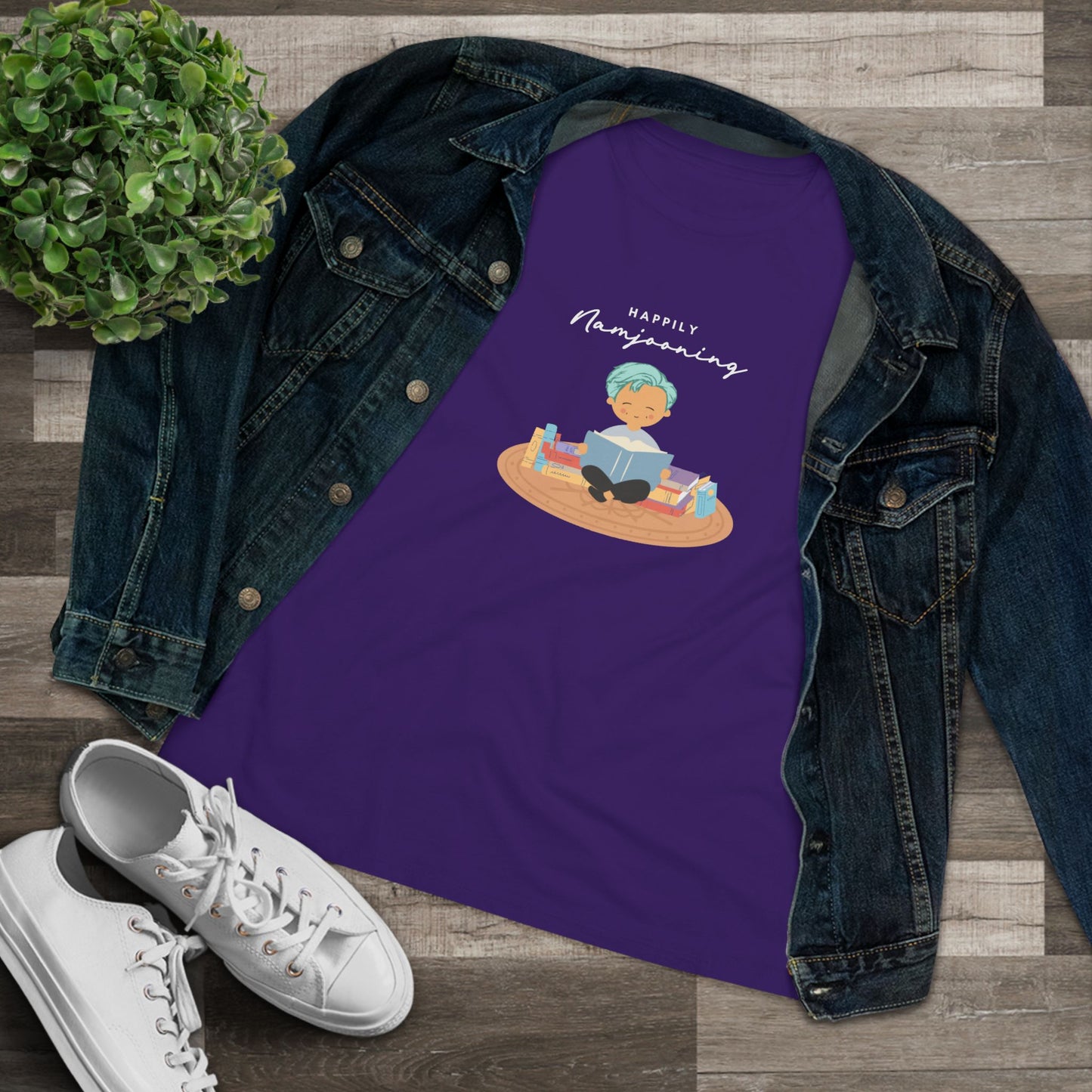 Namjoon Women's Tee - Happily Namjooning - Fanmade BTS Merch - Soft Jersey T-Shirt