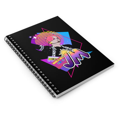 Jimin Notebook - Fanmade BTS Retro Series - 80s Pop Aesthetic - Spiral-Bound Journal