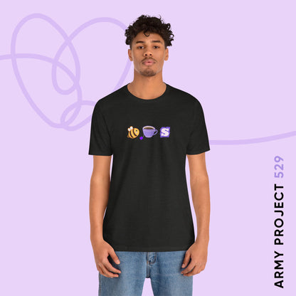 OT7 Short Sleeve Shirt - Bee Tea Ess - Fanmade BTS Merch - Unisex Jersey T-Shirt