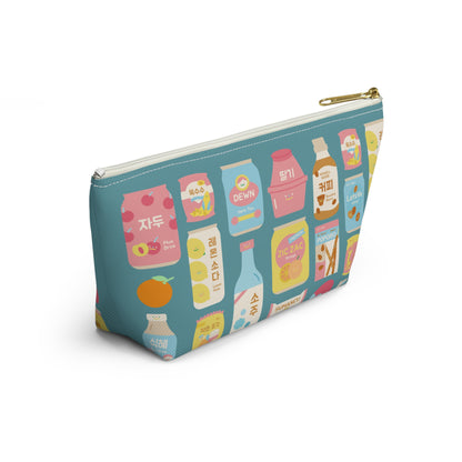 Sweet Pastel Korean Snacks Accessory Pouch w/ T-bottom