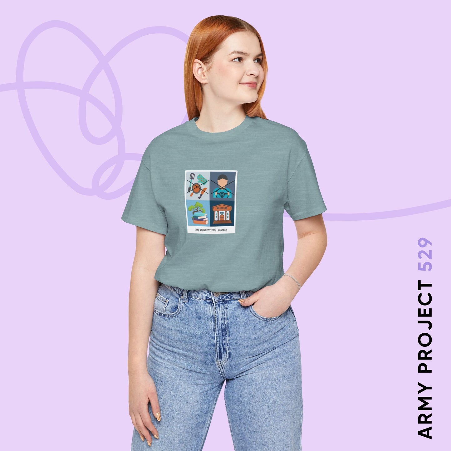 Namjoon Short Sleeve Shirt - Funny Fanmade BTS Merch - Care Instructions - Soft Unisex T-Shirt