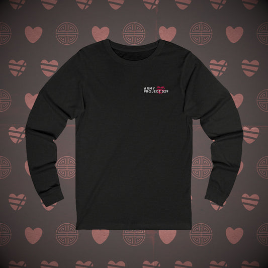 AP529 Long Sleeve Shirt - Red Heart Logo - Soft Unisex T-Shirt