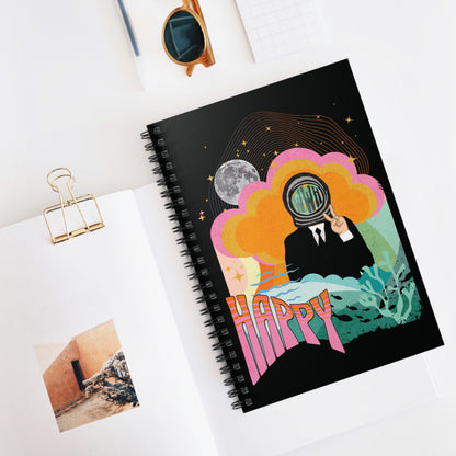 Jin Notebook - Fanmade BTS Retro Series - 60s Mod Aesthetic - Spiral-Bound Journal