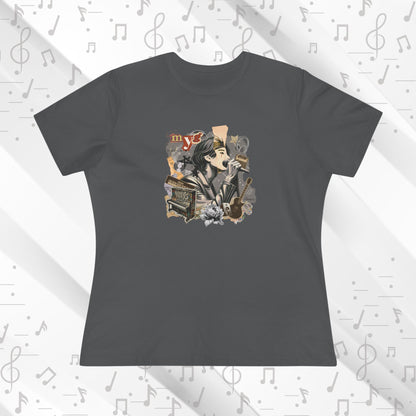 Yoongi Women's Tee - BTS Fanmade Retro Series - 2010s Rock Aesthetic - Soft Jersey T-Shirt