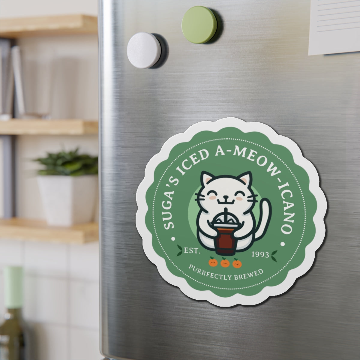 SUGA Iced A-meow-icano Bakery Series Die-Cut Magnet