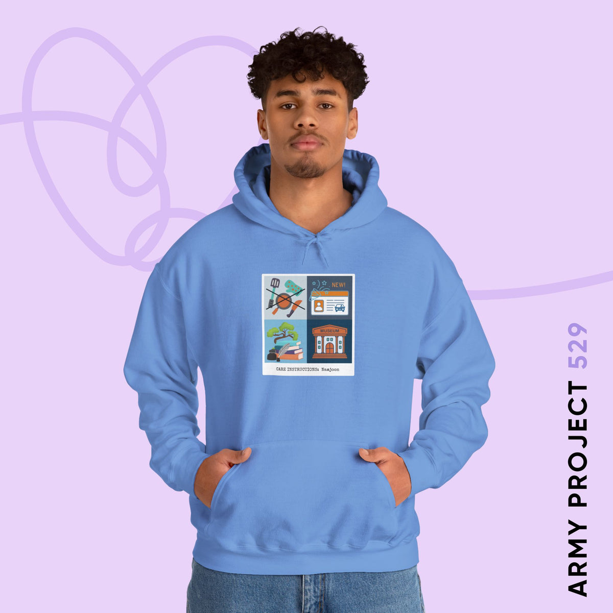 Namjoon Hoodie - Care Instructions - Cozy Unisex Sweatshirt