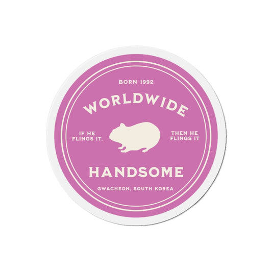 Jin Fridge Magnet - Fanmade BTS Nickname Merch - Worldwide Handsome - Subtle ARMY Decor