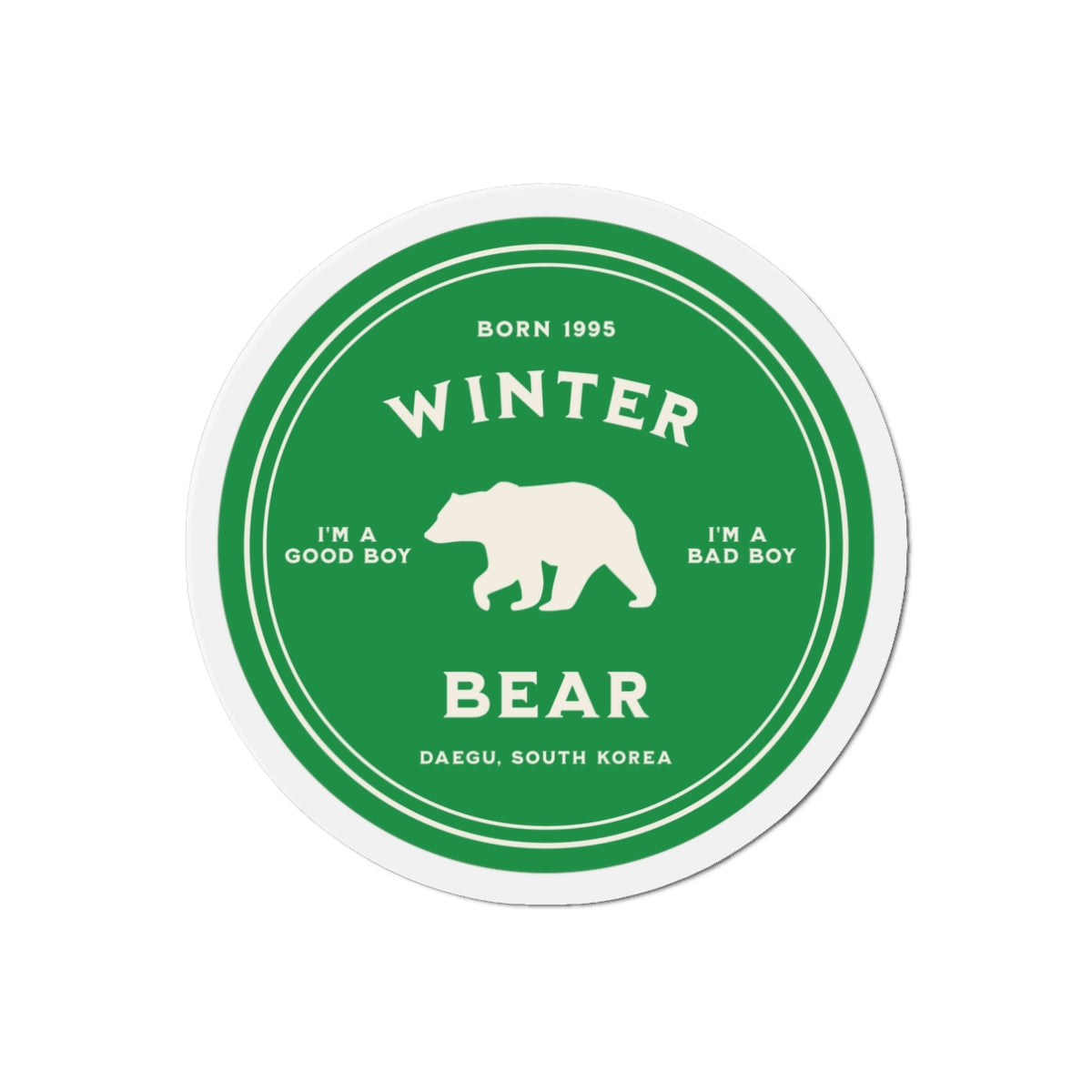Winter Bear Medallion Series Die-Cut Magnet