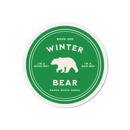 Winter Bear Badge Series Die-Cut Magnet