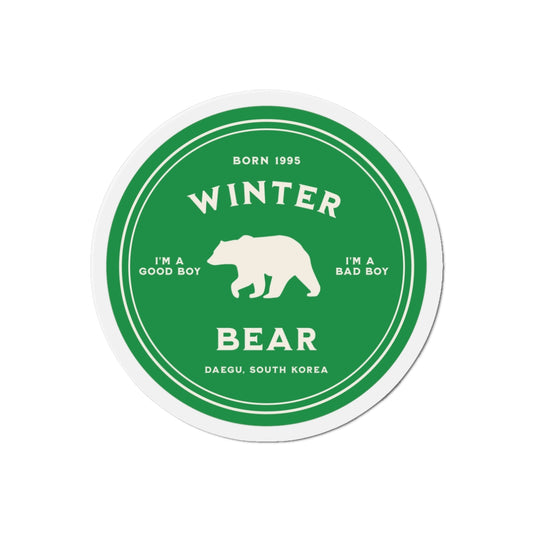 Taehyung Fridge Magnet - Fanmade BTS Nickname Merch - Winter Bear - Subtle ARMY Decor