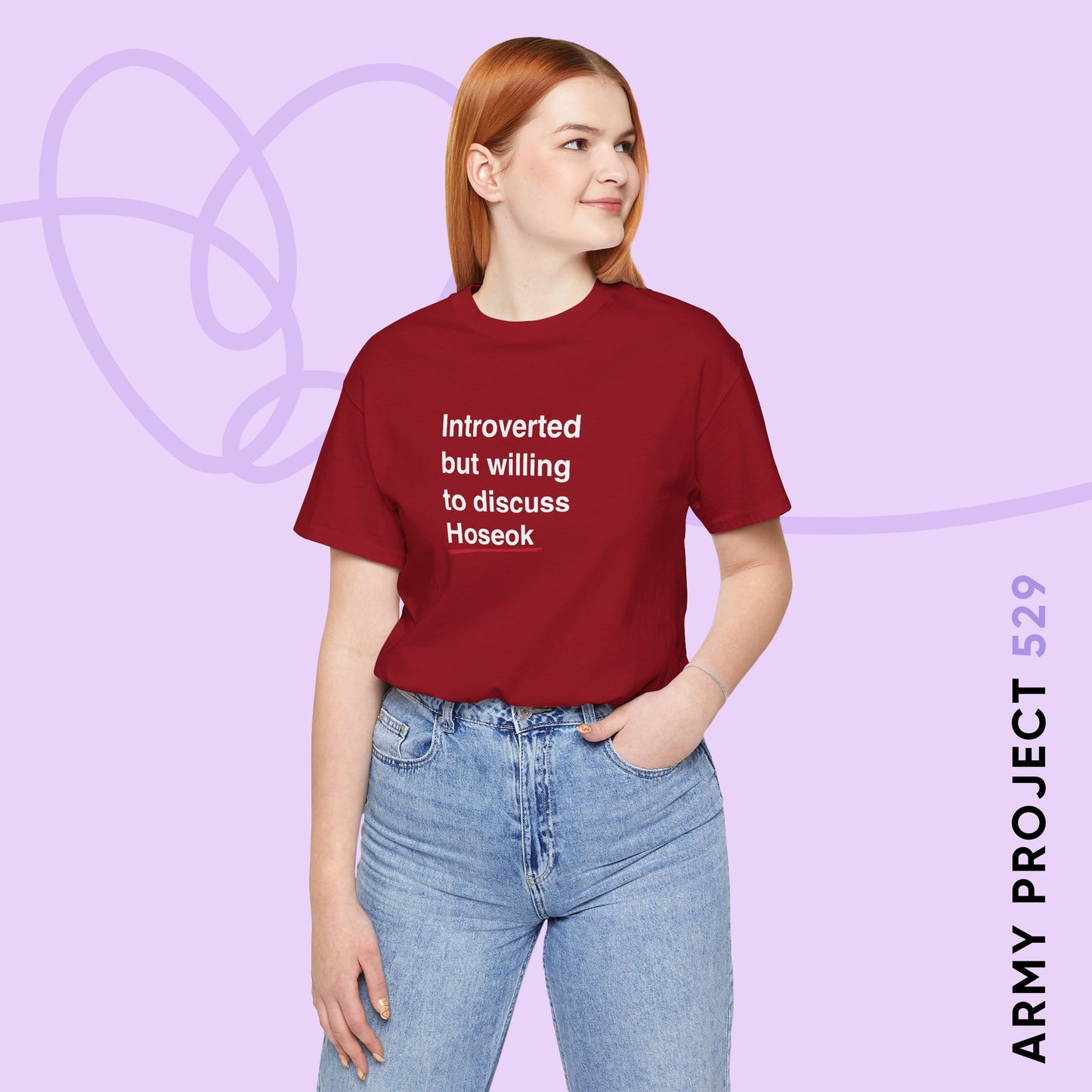 Introverted But Willing to Discuss Hoseok Unisex Jersey Short Sleeve Tee