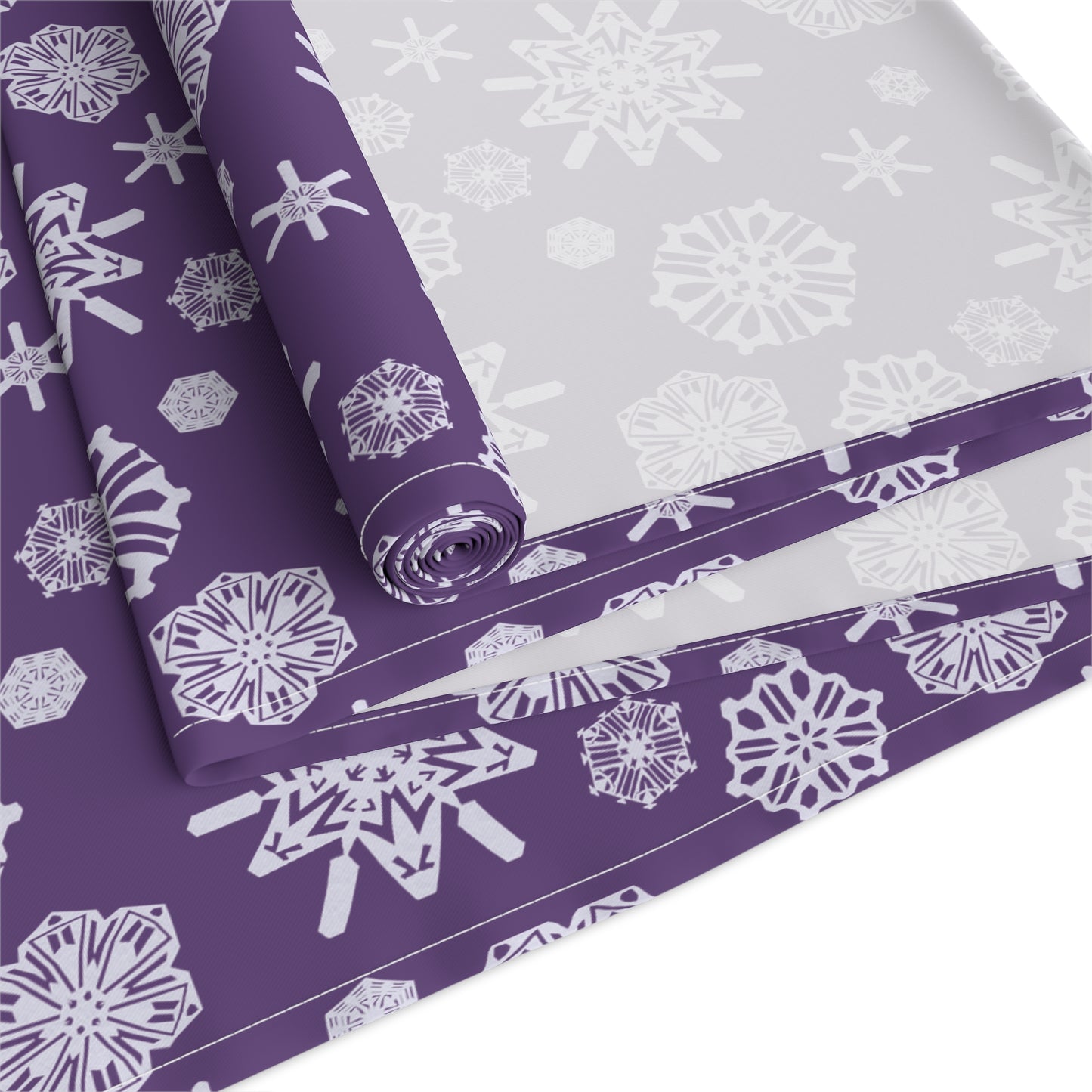 OT7 Table Runner - Secret Snowflakes (Purple) - Fanmade BTS Home Decor - Cotton Twill or Polyester