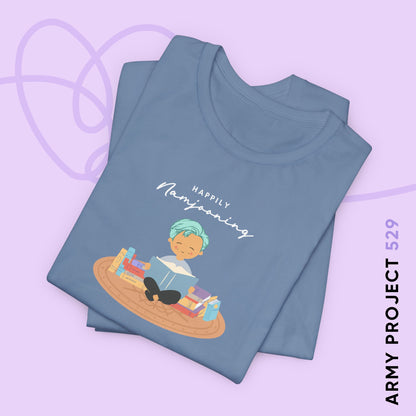 Namjoon Short Sleeve Shirt - Happily Namjooning - Fanmade BTS Merch - Unisex Jersey T-Shirt
