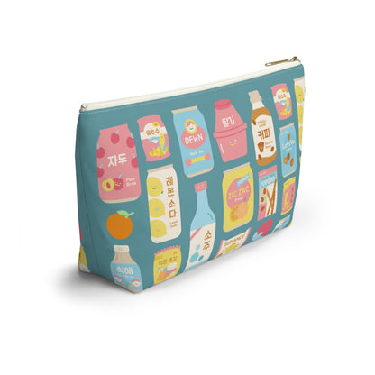 Sweet Pastel Korean Snacks Accessory Pouch w/ T-bottom