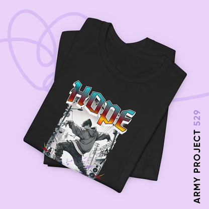 Hobi Short Sleeve Shirt - Fanmade BTS Retro Series - 90s Hip-Hop Aesthetic - Soft Unisex T-Shirt