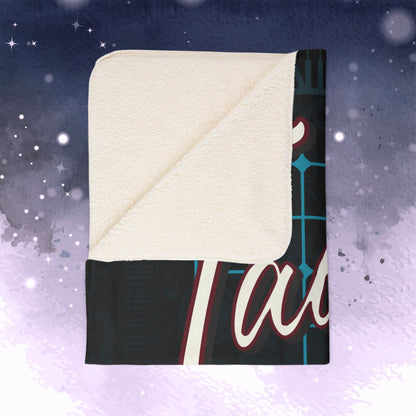 Taehyung Throw Blanket - Retro Series - 50s Jazz Lounge Aesthetic - Cozy Fleece Sherpa Blanket