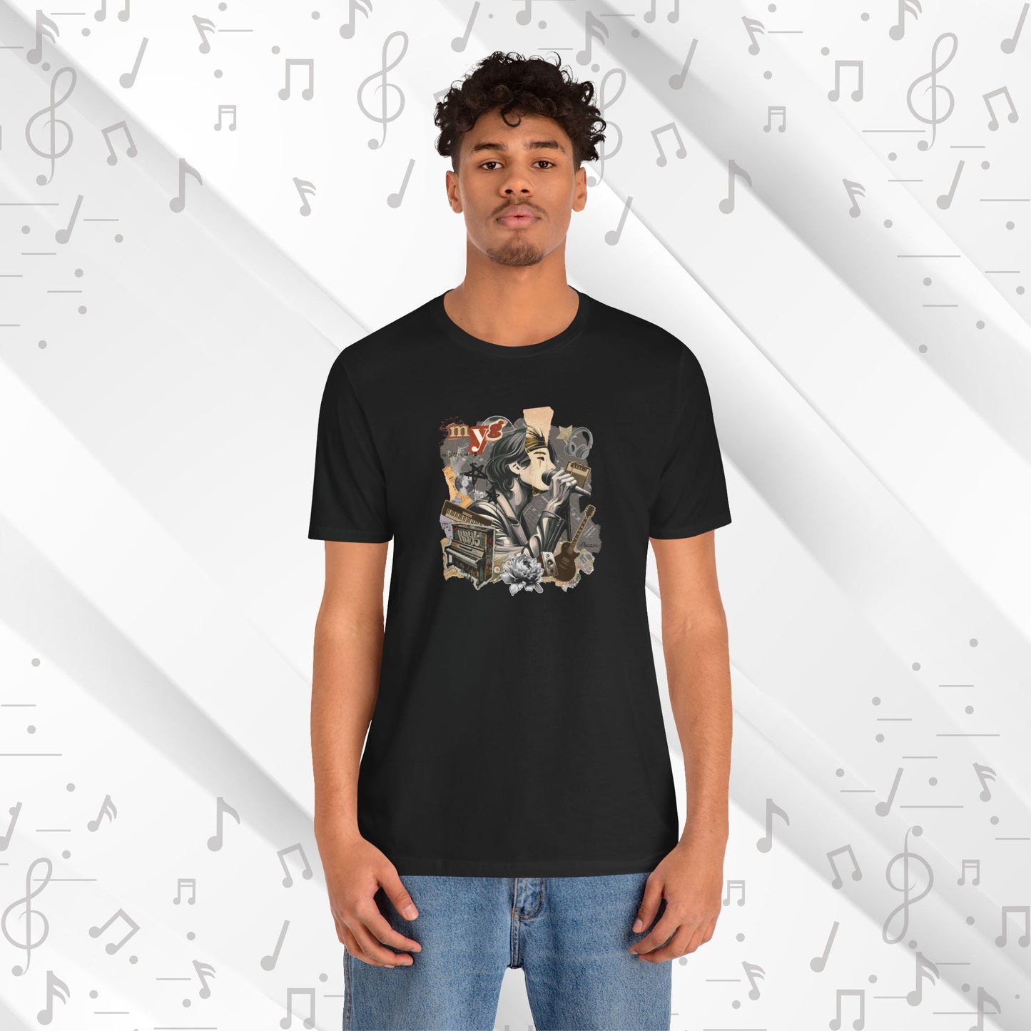 Yoongi Short Sleeve Shirt - Fanmade BTS Retro Series - 2010s Rock Aesthetic - Soft Unisex T-Shirt