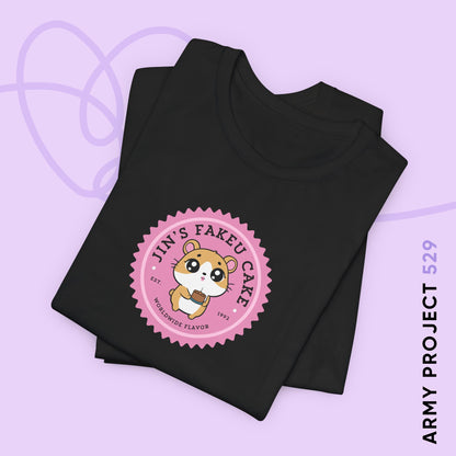 Jin Short Sleeve Shirt - Cute Fanmade BTS Merch - Jin's Fakeu Cake - Soft Unisex T-Shirt