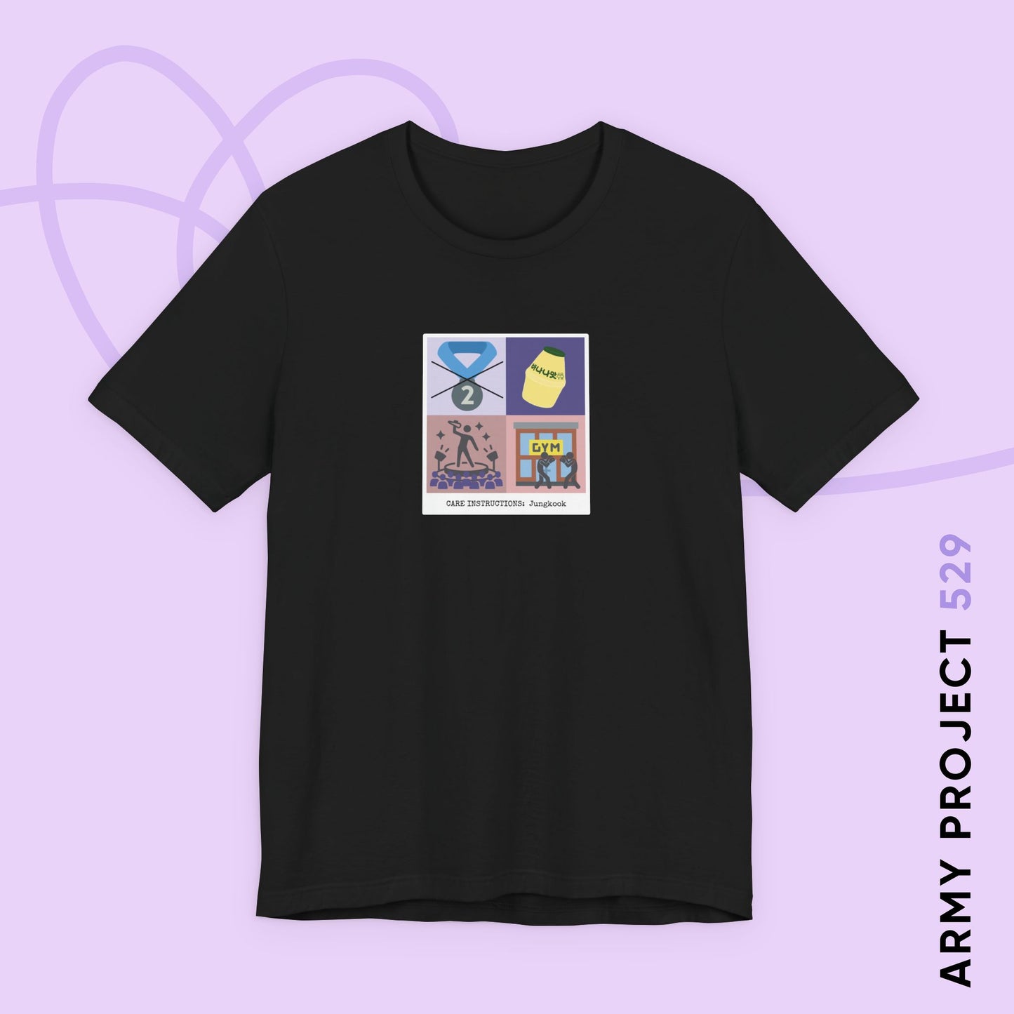 Jung Kook Short Sleeve Shirt - Funny Fanmade BTS Merch - Care Instructions - Soft Unisex T-Shirt
