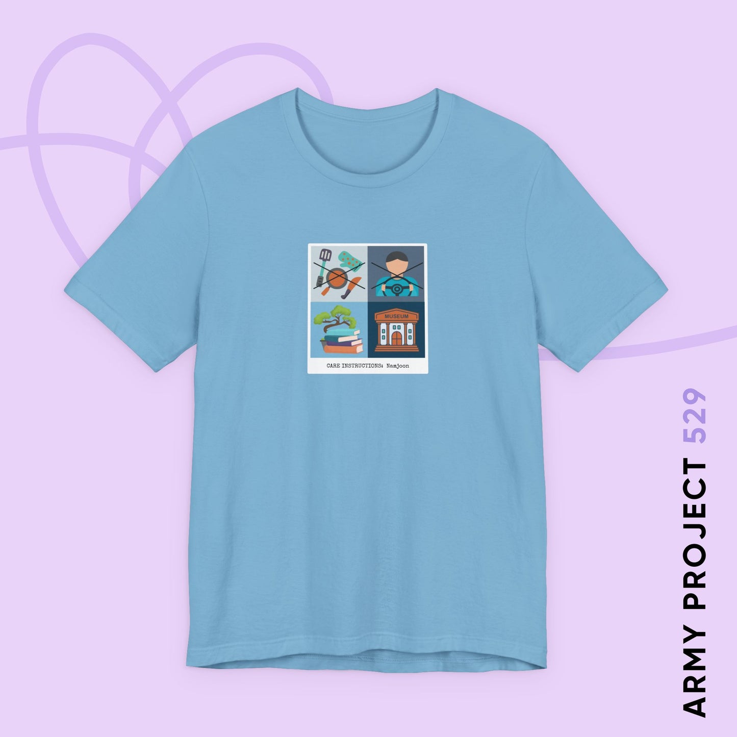 Namjoon Short Sleeve Shirt - Funny Fanmade BTS Merch - Care Instructions - Soft Unisex T-Shirt