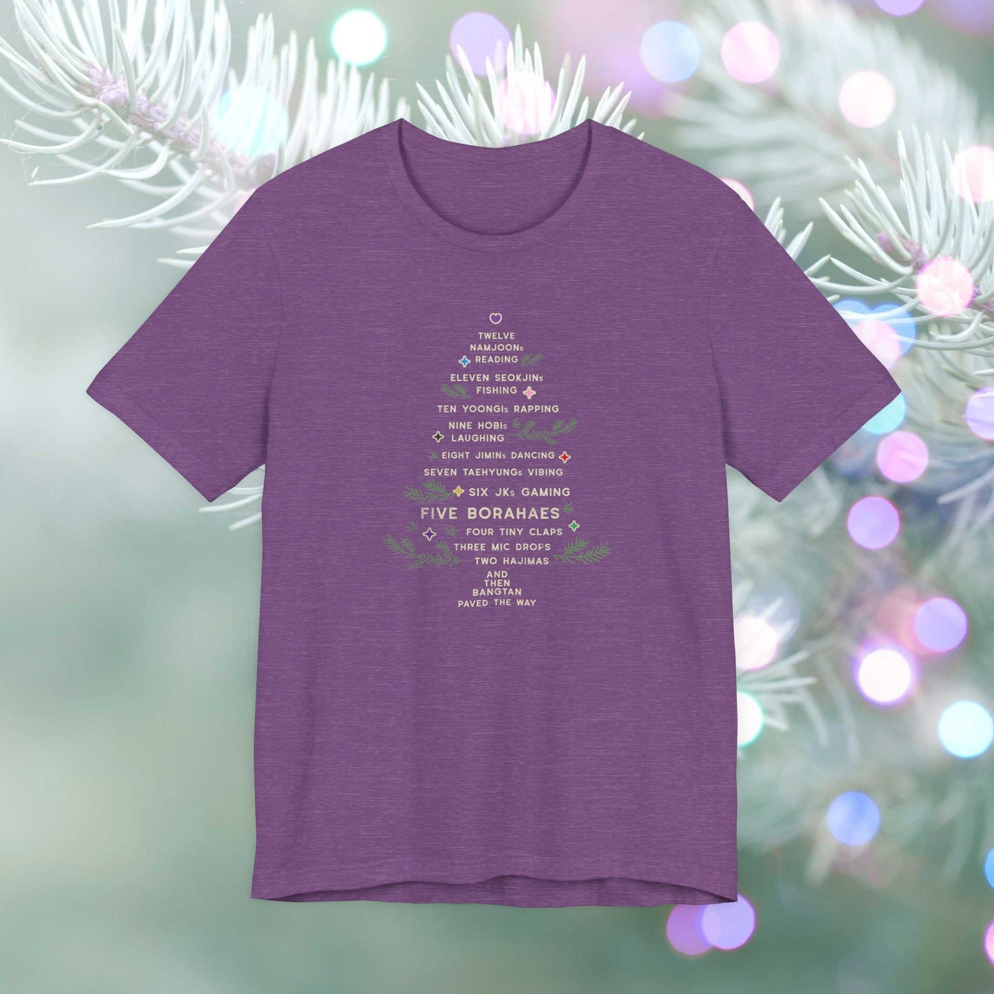 OT7 Short Sleeve Shirt - 12 Days of Bangtan - Fanmade BTS Merch - Unisex Jersey T-Shirt