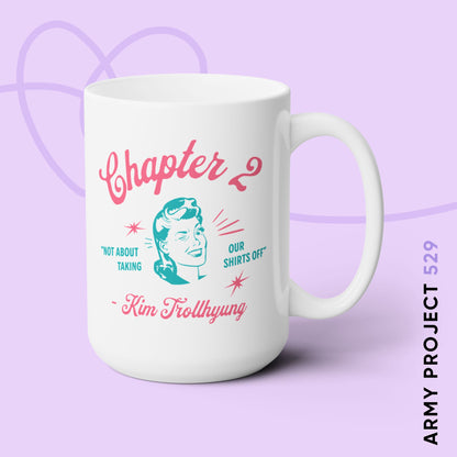 Taehyung Coffee Mug - 'Kim Trollhyung' - Fanmade BTS Merch - 15oz Ceramic