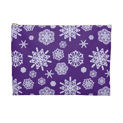 OT7 Cosmetics Bag - Secret Snowflakes (Purple) - Fanmade BTS Toiletry Bag Slim Profile Zipper Pouch