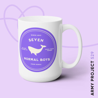 Seven Normal Boys Badge Series 15oz Ceramic Coffee Mug