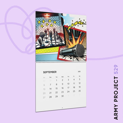 Fanmade BTS 2026 Wall Calendar - 'Guess the Song' - Original Music-Inspired Artwork